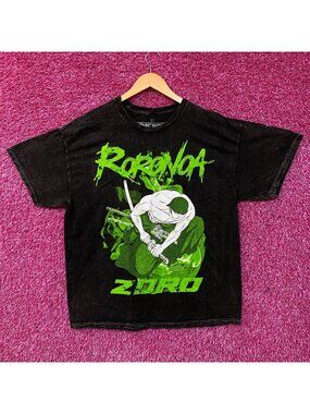 One Piece Roronoa Zoro Tonal Portrait Anime T-Shirt Large